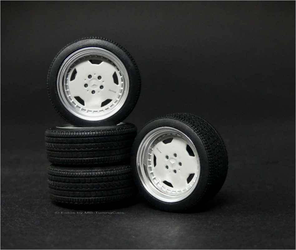 1:18 Mercedes 300 CE 124 AMG Felgensatz inkl. Bremsscheiben